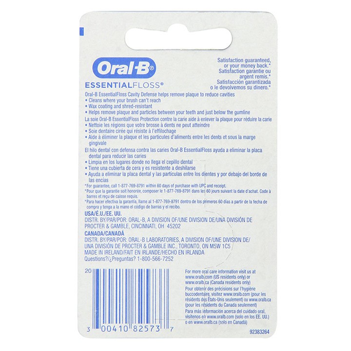 Chỉ nha khoa Oral-B Essential Floss Mint Waxed, 50m