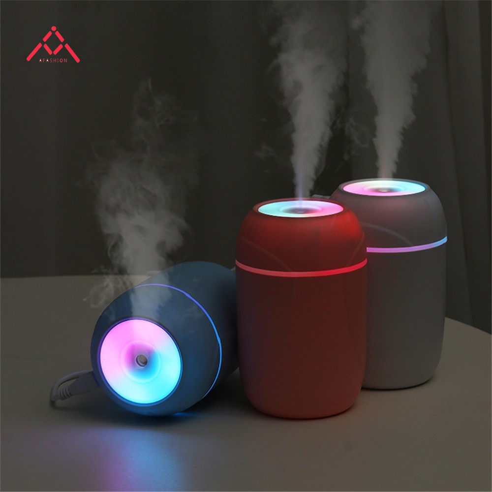 Máy làm ẩm không khí mini 300ML Máy khuếch tán tinh dầu hương thơm USB Máy khuếch tán tinh dầu mèo dễ thương Máy lọc không khí làm mát Máy tạo sương mát có đèn