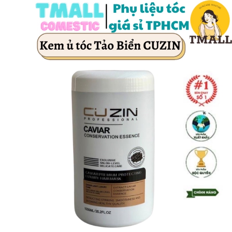 Kem ủ tóc hấp tóc Tảo Biển CUZIN 1000ML dầu hấp tóc cao cấp Chăm sóc tóc