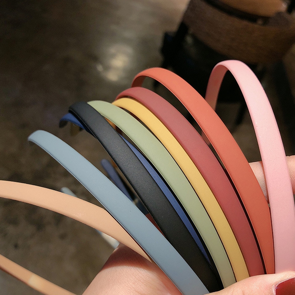 Băng Đô Nhựa Màu Trơn Thiết Kế Đơn Giản Cho Nữ
