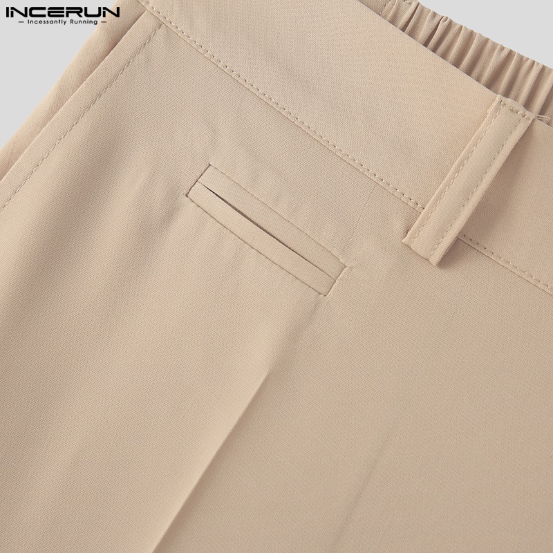 Quần dài INCERUN màu sắc đơn giản thời trang cho nam