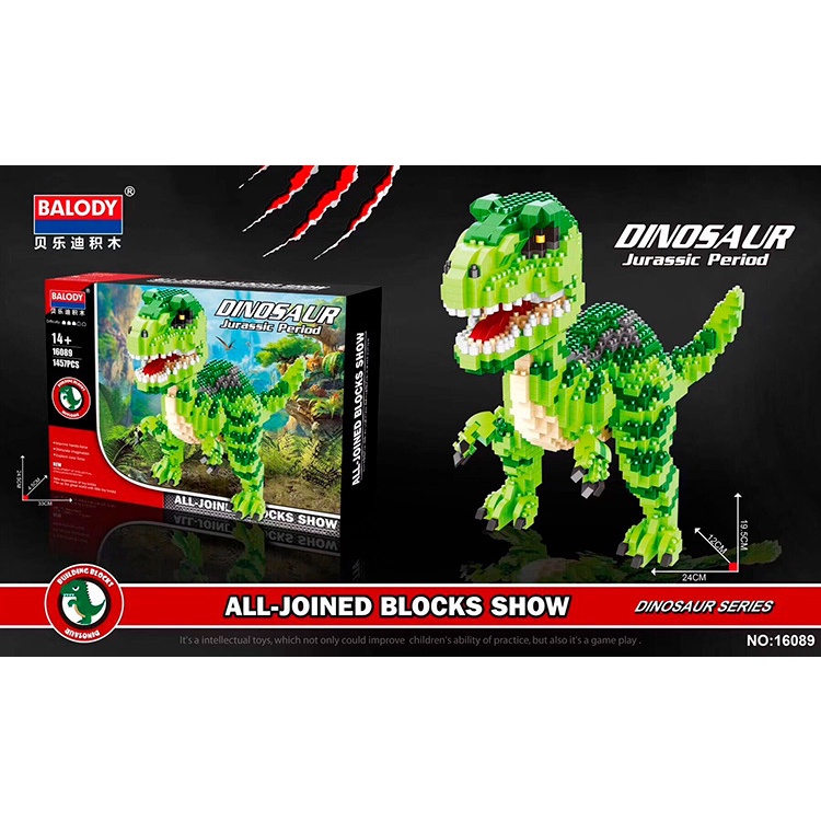 Lora Đồ Chơi LORA toy BX1 BALODY 16088 16089 tyrannosaurus