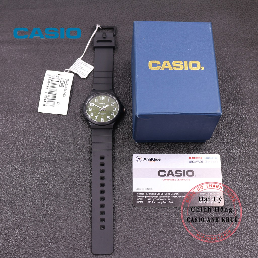 Đồng hồ Nam Casio MW-240-3BVDF dây nhựa