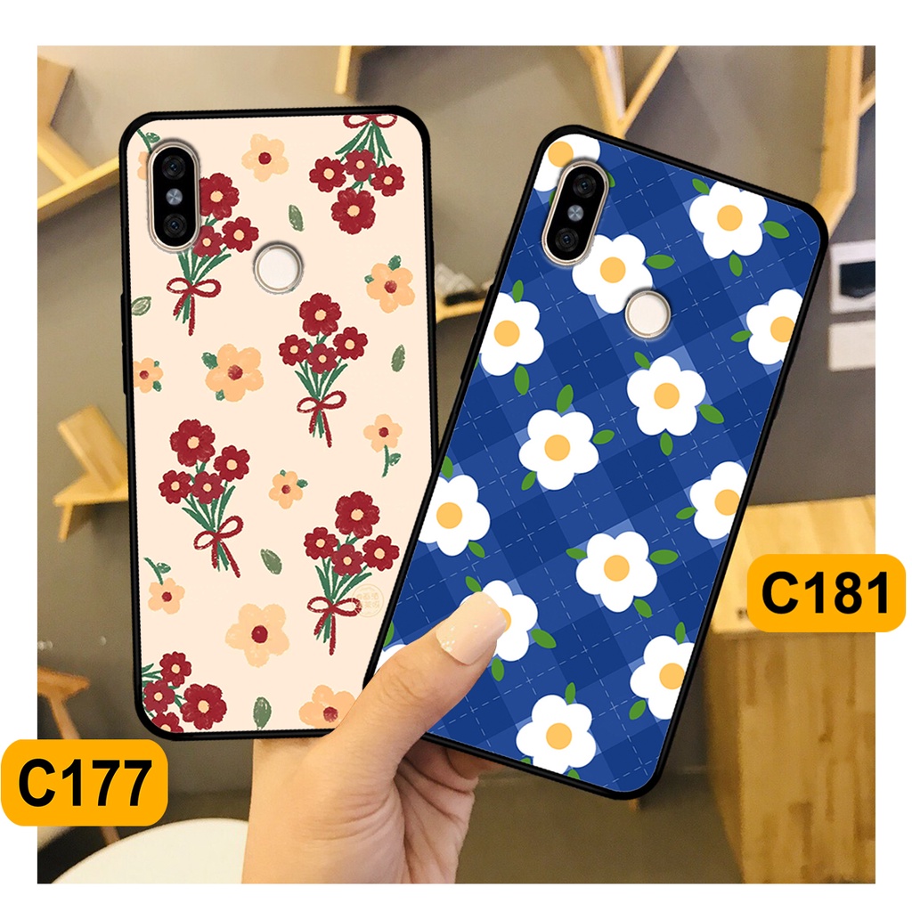 Ốp Xiaomi Redmi Note 5 / Note 6 in hình hoa cỏ nhẹ nhàng,họa tiết caro xinh xắn.ốp lưng chống sốc