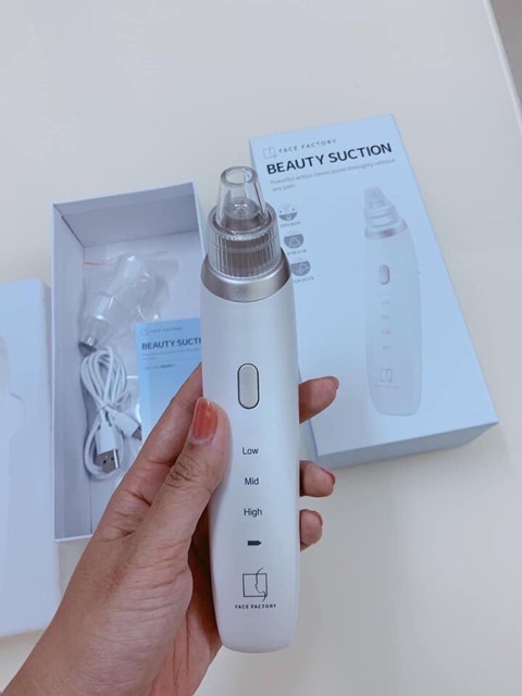 Máy hút mụn cám &amp; mụn đầu đen Face Factory Beauty Suction Hàn Quốc | Shopee  Việt Nam