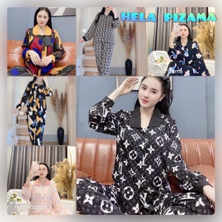 Bộ đồ pizama mặc nhà cổ sen tay dài quần dài mango cao cấp