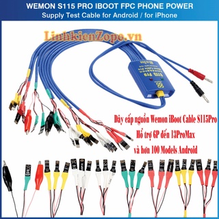 Dây cấp nguồn wemon iboot cable s115 pro hổ trợ 6p đến 14prom và 100 model android