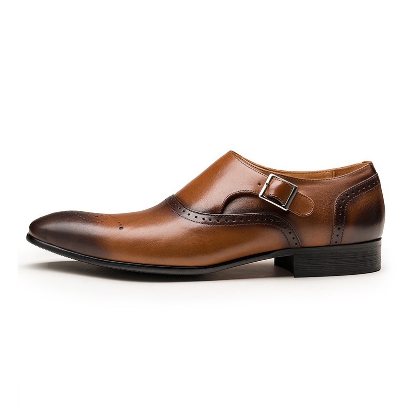 Giày Tây MonkStrap Tăng Chiều Cao Thanh Lịch - Q2B