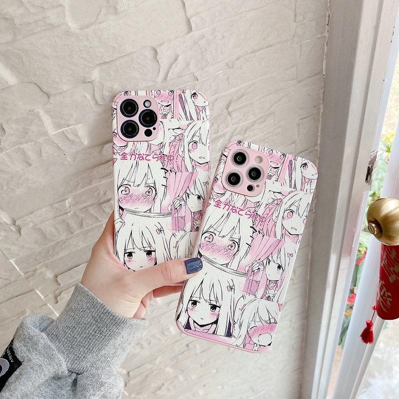 Ốp điện thoại mềm họa tiết cô gái anime xinh xắn cho Compatible for iPhone 13 12 Mini 11 Pro X XR XS Max SE 2020 6 6S 7 8 Plus