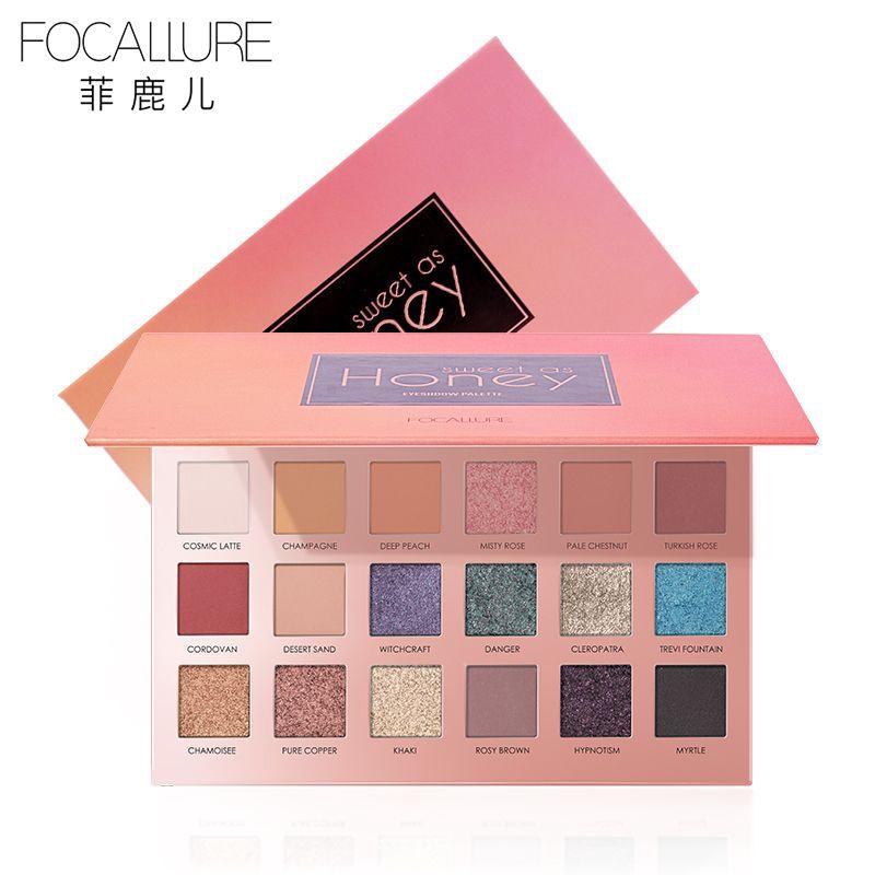 Focallure 18 Color Eyeshadow Palette Matte Pearly Glitter Eyeshadow Makeup FA40