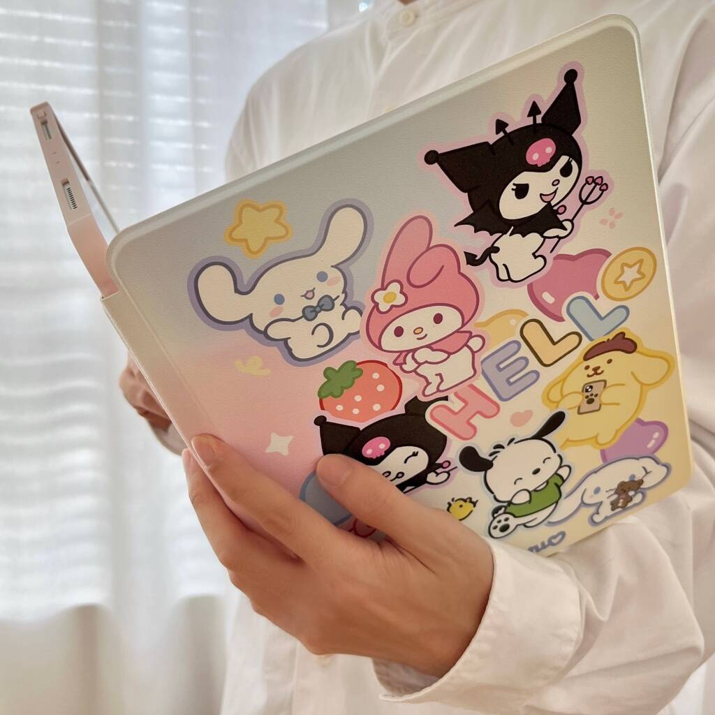 SANRIO Ốp Máy Tính Bảng Cho iPad10th 2022 Mini6 iPad 5 6 7 8 9 Air Air1 Air2 Air3 Air4 Air5 10.9 "Pro10.5 IPad10.2" Pro11 Pro12.9 2018 2020 2021