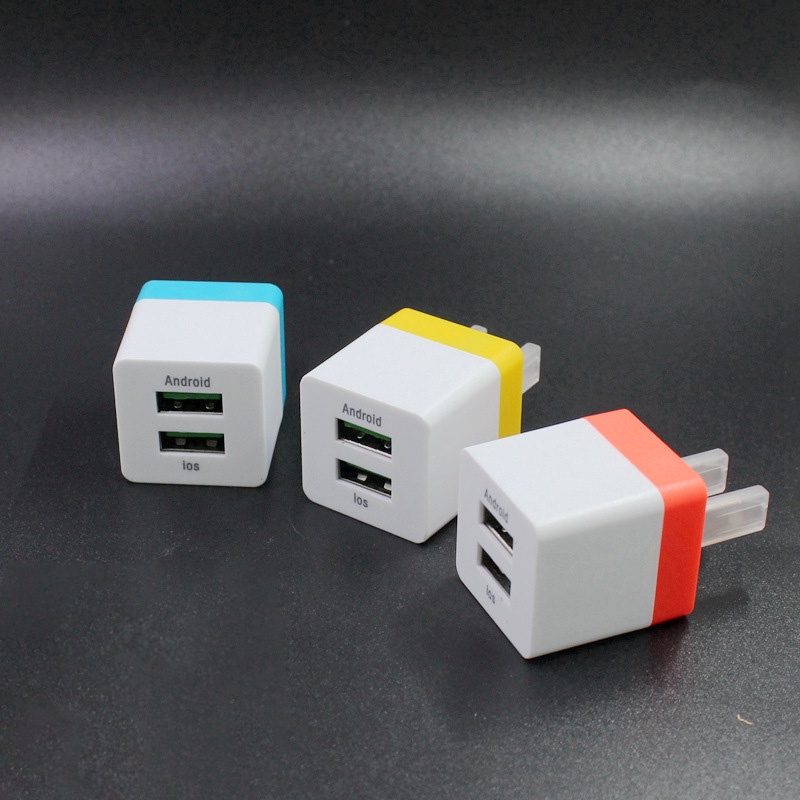 Cốc Sạc Nhanh Thông Minh 2 Cổng USB Cho IPhone Và Android