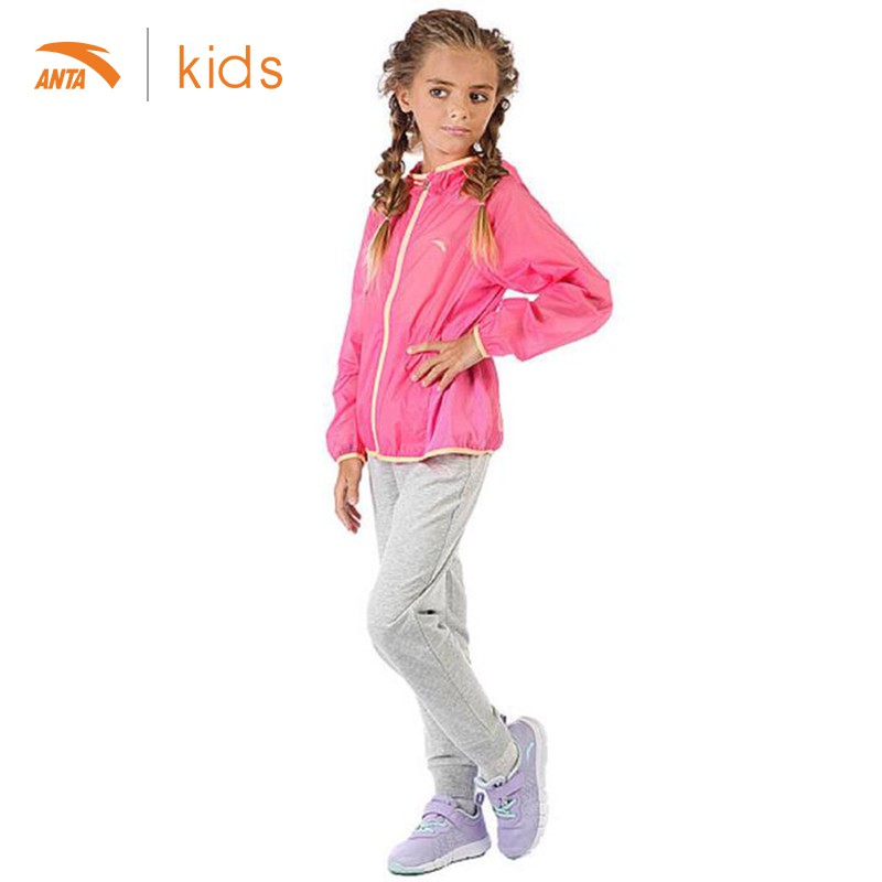 Áo khoác Jacket bé gái Anta Kids Running W36725601-4