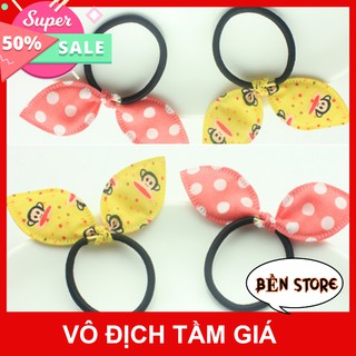 Buộc tóc, cột tóc nơ thỏ nhiều hoạt tiết dễ thương - BỀN STORE