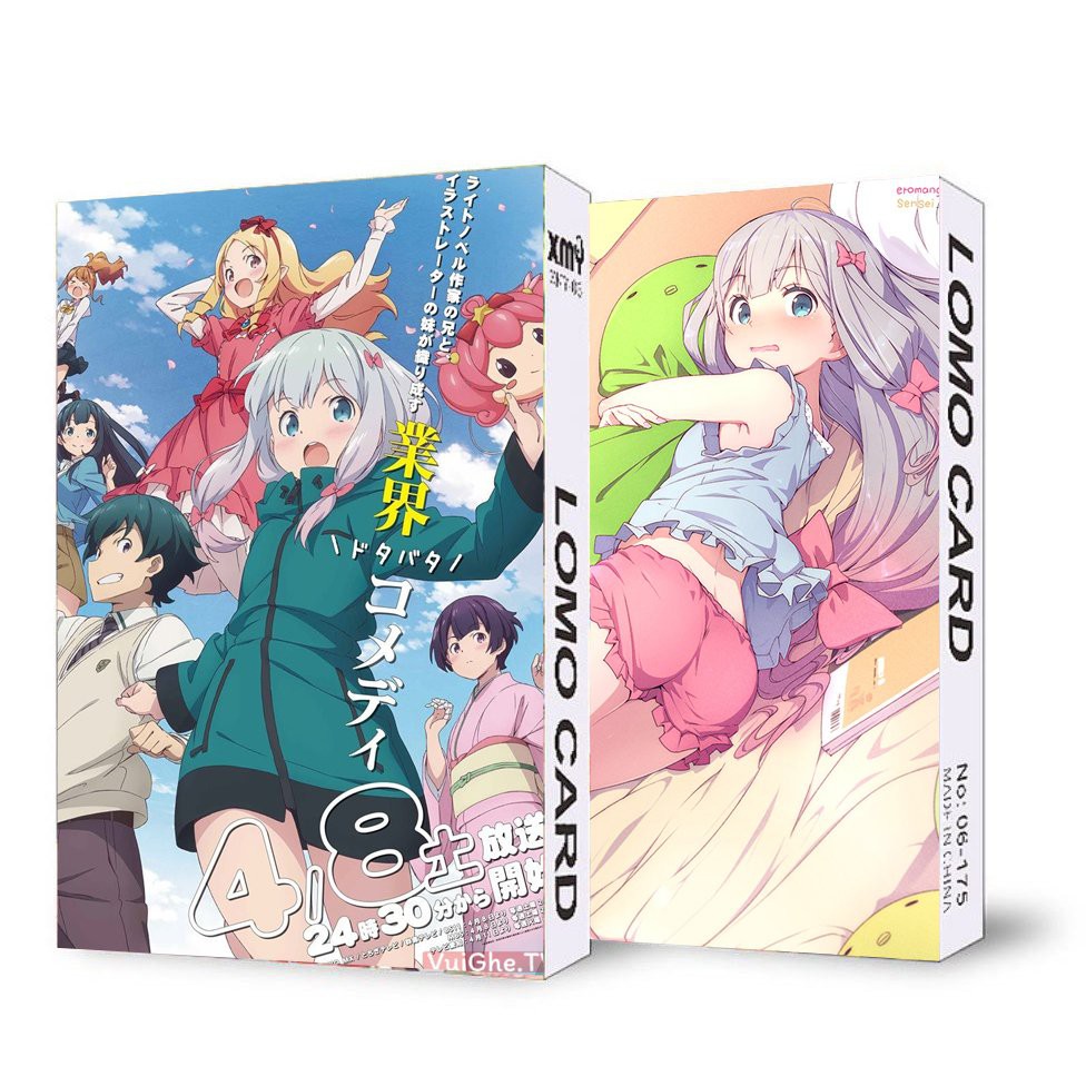 ( không kèm hộp ) Hộp ảnh lomo in hình EROMANGA SENSEI anime chibi 30 tấm