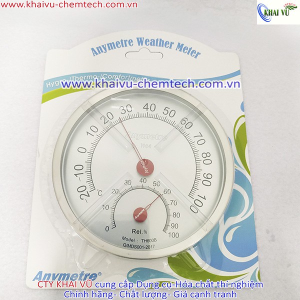 Nhiệt ẩm kế Hàn Quốc TH600B bằng thép không gỉ dùng trong nhà, ngoài trời