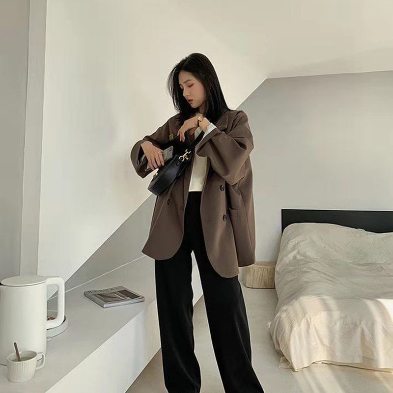 IELGY Áo Khoác Dáng Rộng Phong Cách Hàn Quốc Thời Trang Cho Nữ