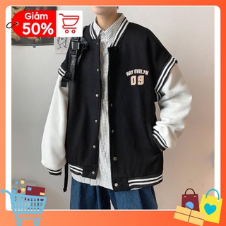 Áo khoác bomber nam nữ phong cách ovesize vải dày from rộng unisex 09