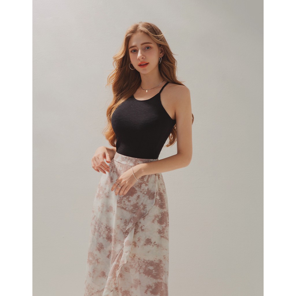 Áo ba lỗ thun gân kèm mút nữ Air Space 2120121037