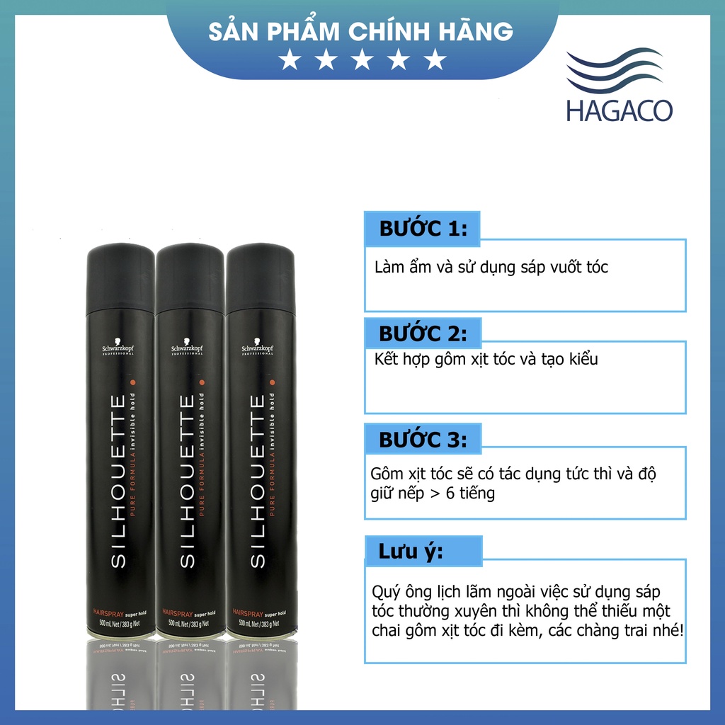 Gôm Xịt Tóc Tạo Kiểu SILHOUETTE Chính Hãng MN29