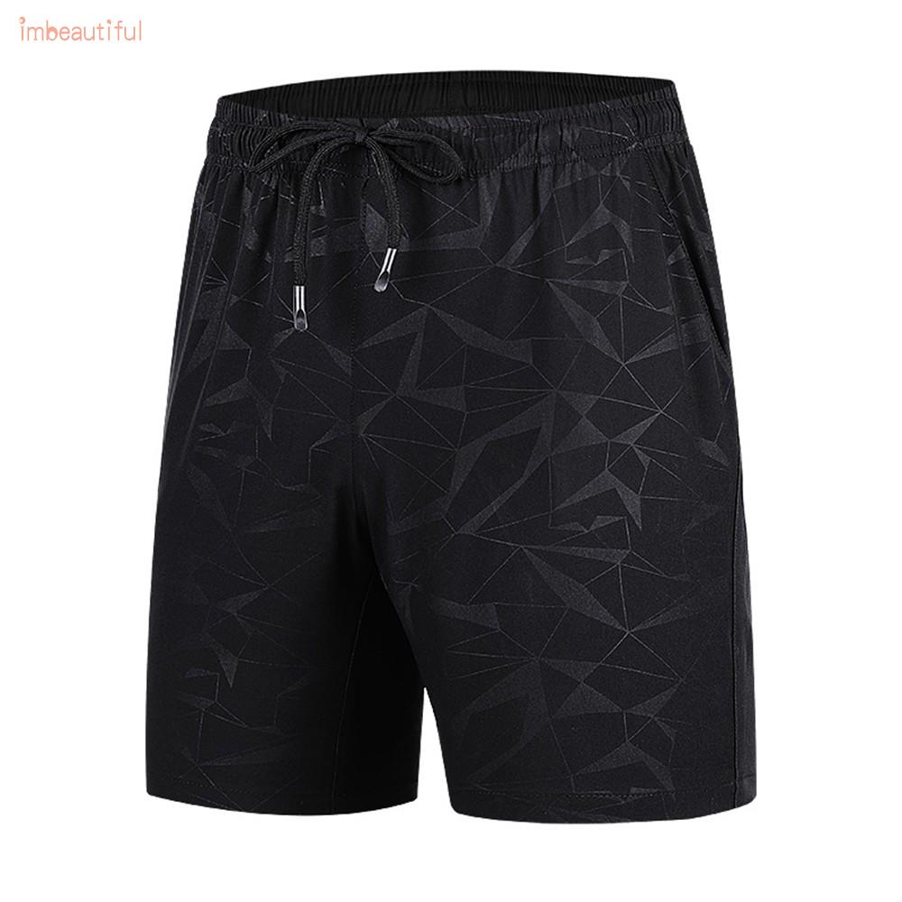 IMBUTFL-Men Pant Football Gym Men Mens Pant Pocket Running Shorts Beach Sports-Ready Stock