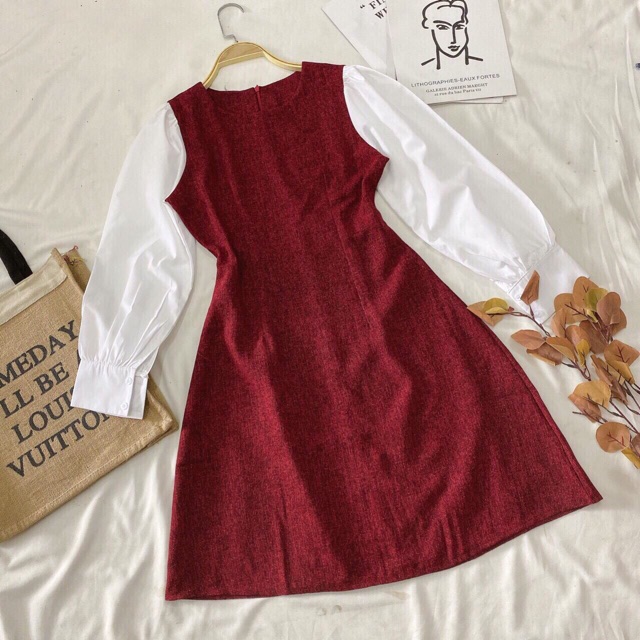 [Mã SKAMSALEP6 giảm 10% tối đa 100K đơn 150K] ĐẦM ĐỎ TAY TRẮNG | BigBuy360 - bigbuy360.vn