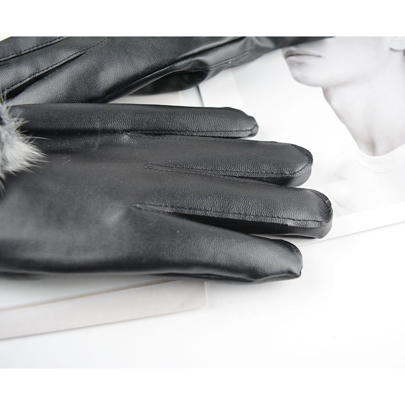 Găng tay da nữ mùa đông ấm áp thời trang cá tính chất liệu da cao cấp GT