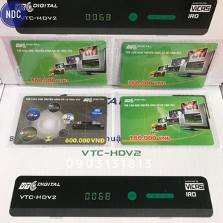 VBC Đầu Thu Vệ Tinh VTC HD V2 (sở hữu 4 tháng TB) - Thẻ Gia Hạn TH VTC 3 12