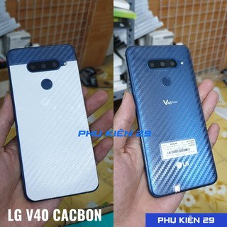 [LG V40/ V50/ V60] Dán lưng 3D vân Cacbon - Carbon