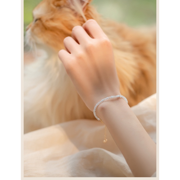 [Hàng Mới Về] Vòng Tay Đính Đá Xanh Dương Sáng Phong Cách Cá Tính Thời Trang Mùa Hè Cho Nữ