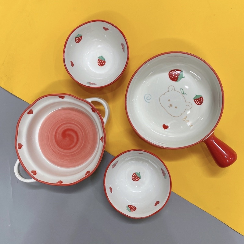 Bát Cơm Sứ  Đĩa Sứ  Set Đồ Ăn Cute Dễ Thương