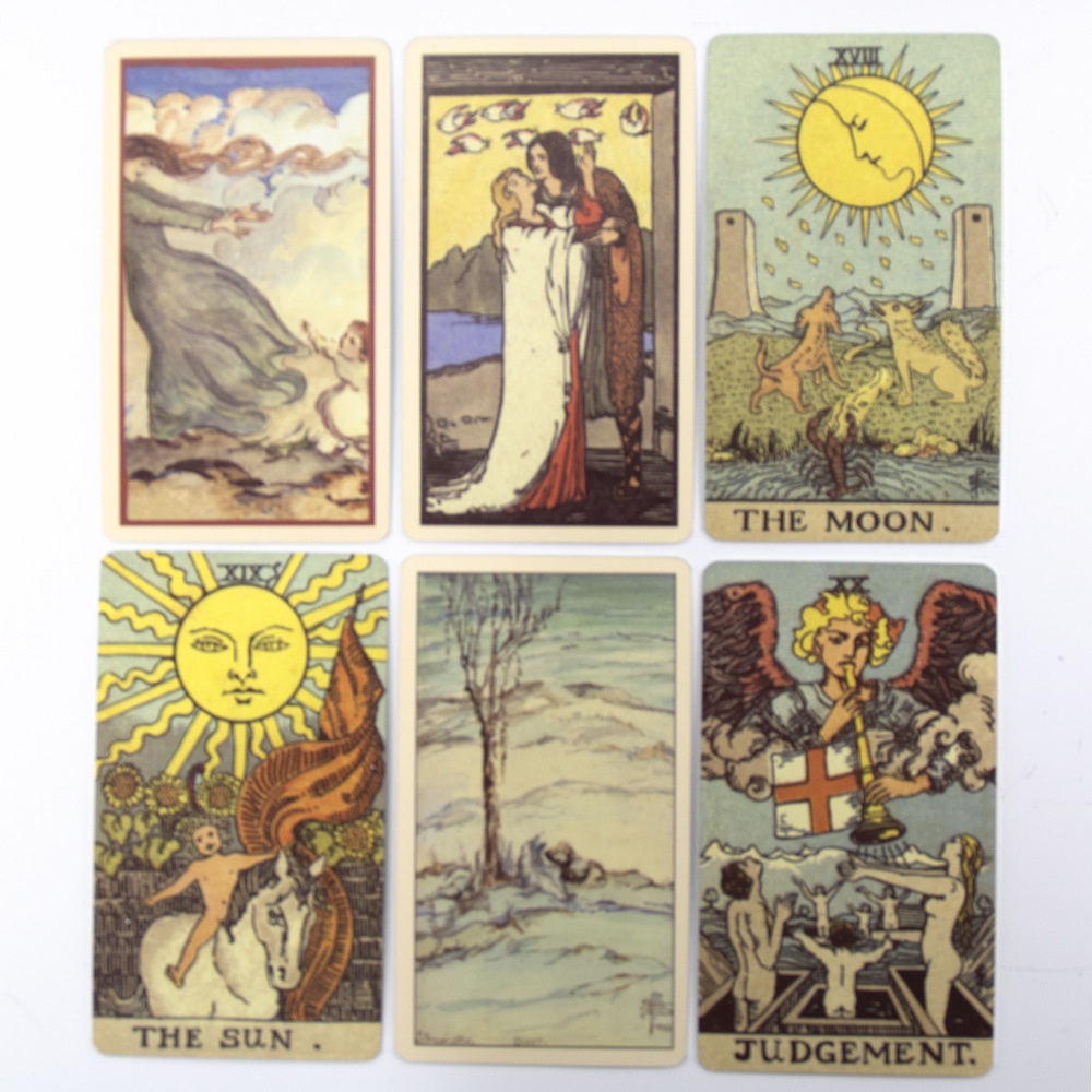 [Mạ Cạnh] Bộ Bài Smith Waite Tarot Borderless Edition Hộp Thiếc 78 Lá Tặng Link Tiếng Việt Và Đá Thanh Tẩy TH141