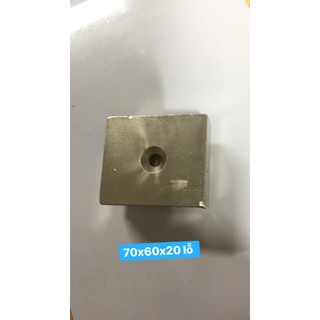 Nam châm viên đất hiếm 70x60x20mm lỗ