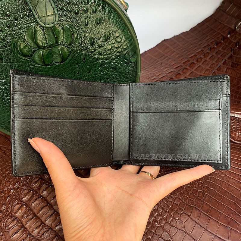 VÍ Da Cá Sấu Nam/ Ví Da Cá Sấu Gù Thật 100% DL Leather - VCSG01