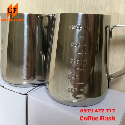 Ca đánh sữa inox có chia vạch 550ml/350ml -Cốc đánh sữa inox 550ml/350ml có chia vạch