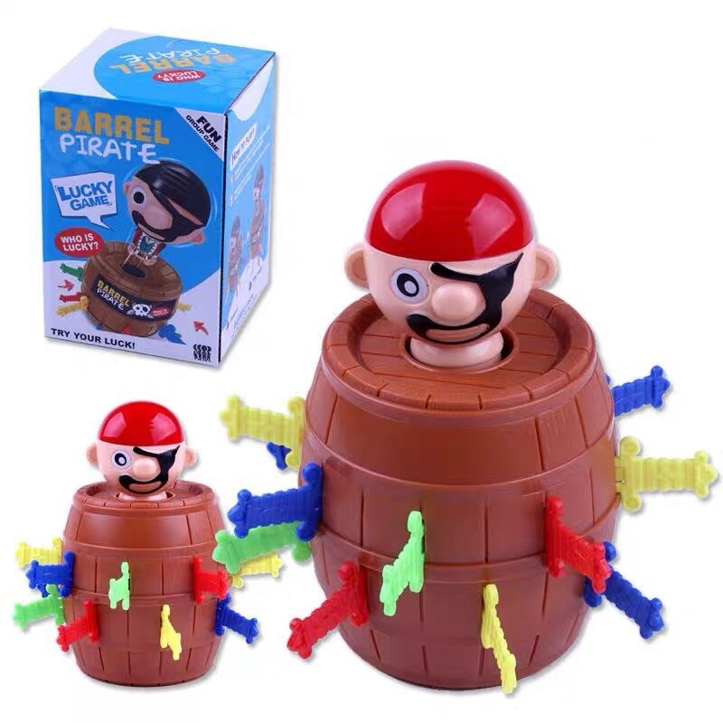 Đồ Chơi Hải Tặc - Trò Chơi Team Đâm Thùng Phi Size 18Cm bật lò xo thông minh cho bé