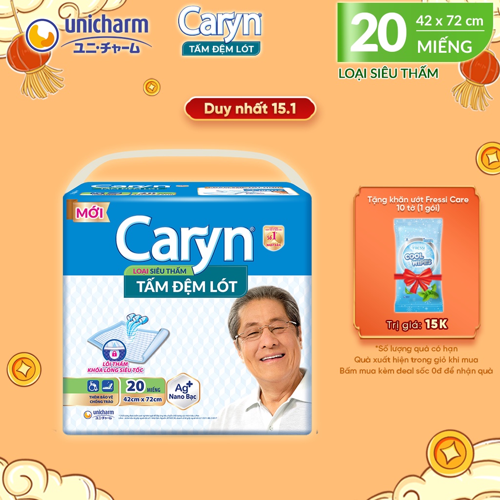 [Mã BMLTA50 giảm 10% đơn 99K] Tấm Đệm Lót Caryn Siêu Thấm 10 Miếng/20 Miếng Bảo Vệ Chống Trào