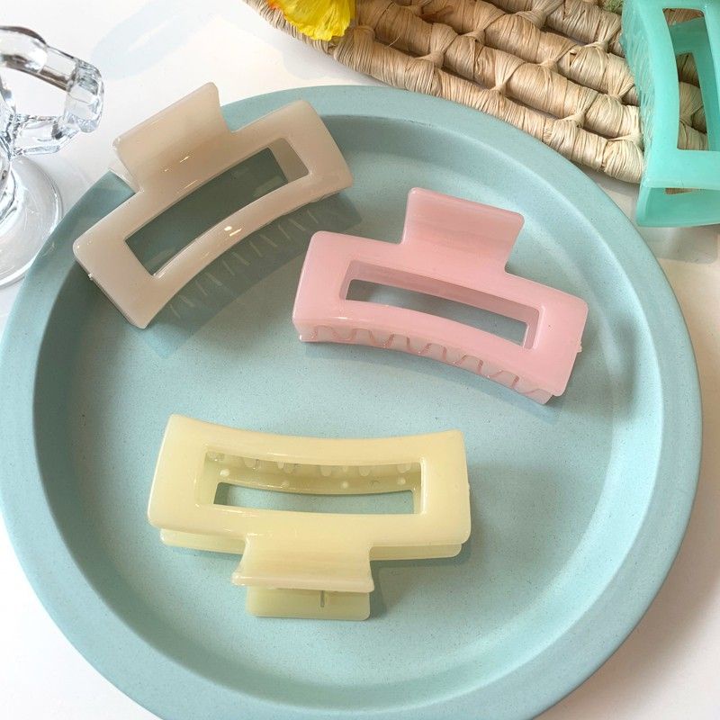 Kẹp tóc càng cua nhựa bóng size to nhiều màu phong cách hàn quốc