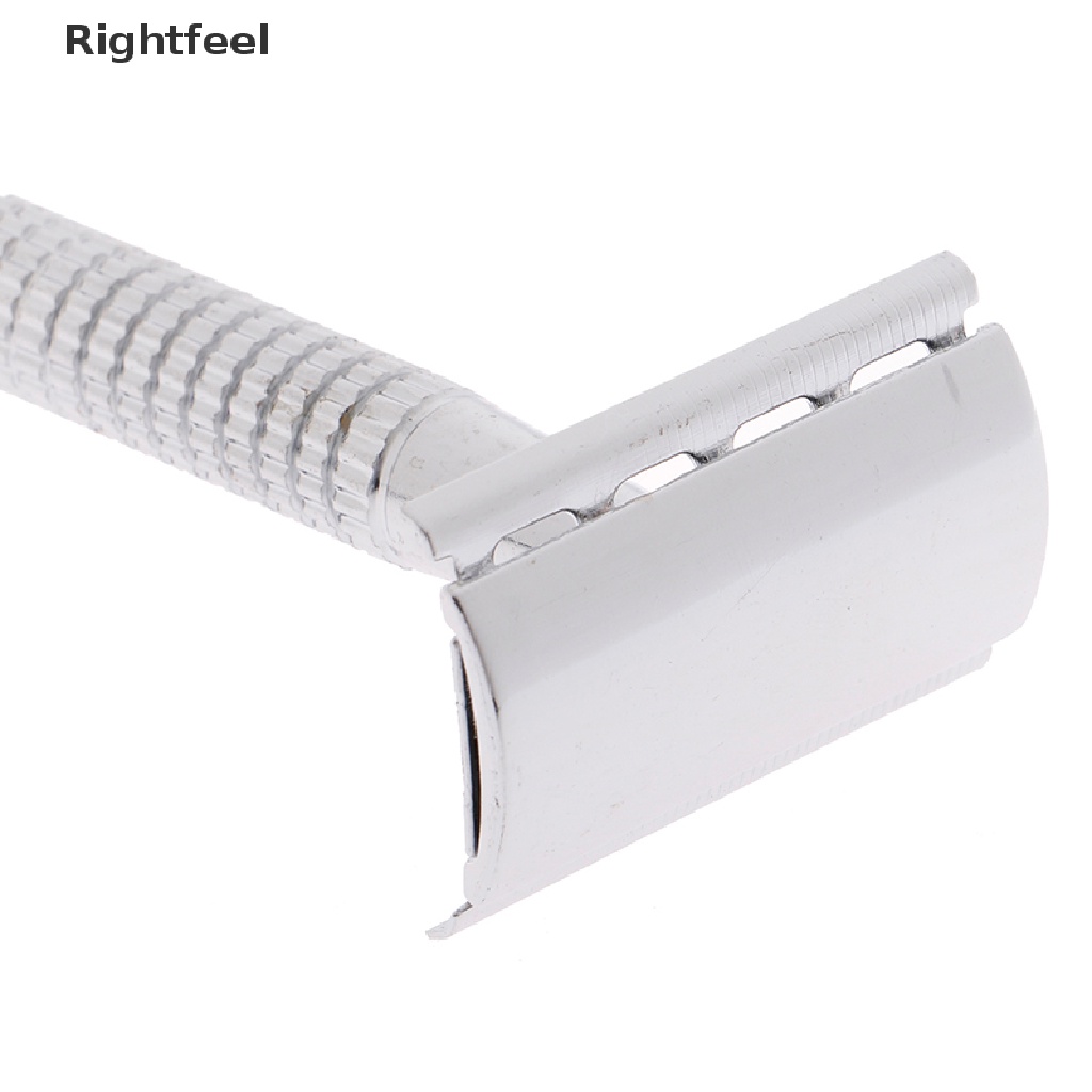 [Hàng mới về] Dao cạo râu tay cầm bằng thép hai cạnh cầm tay với lưỡi mới