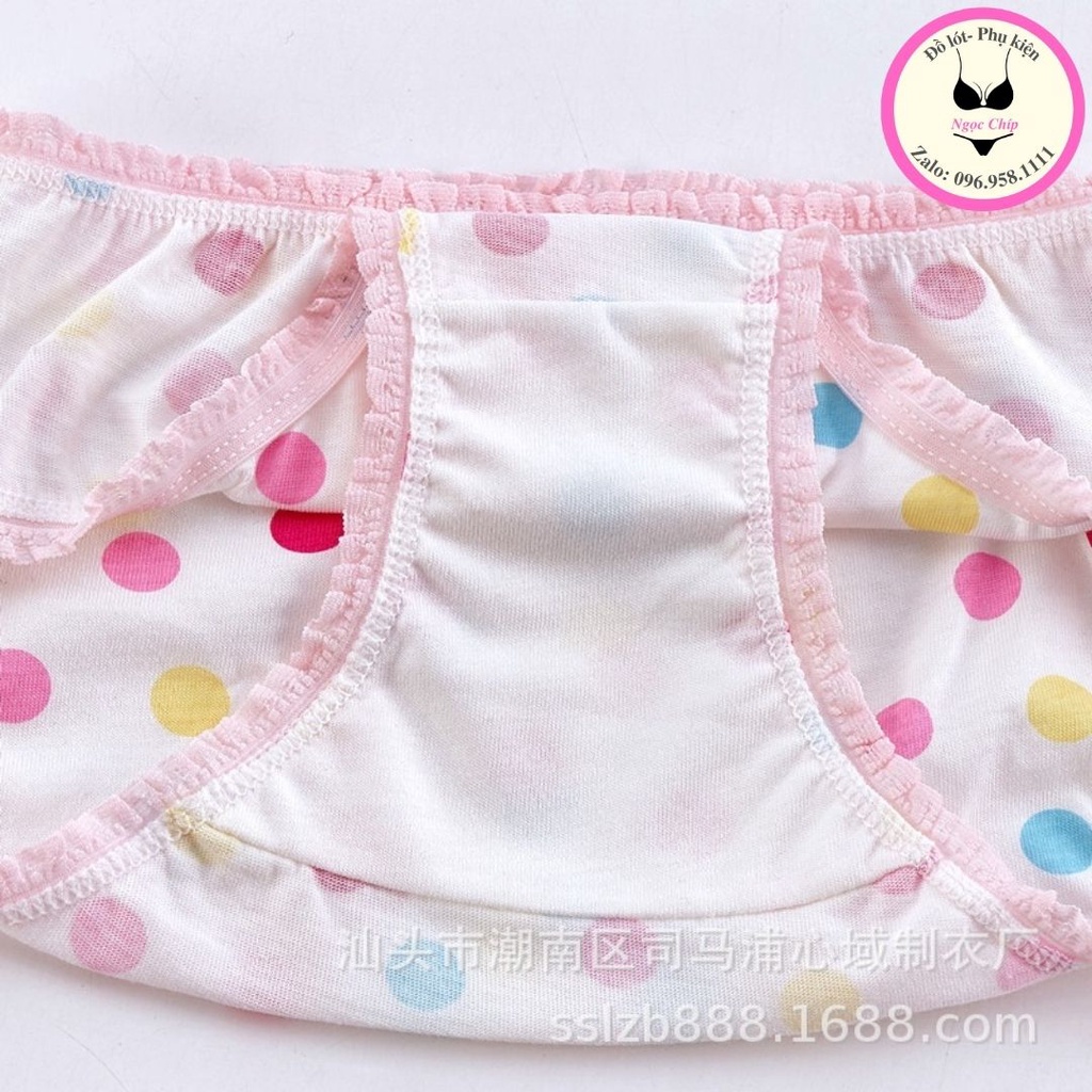 Quần lót bé gái, quần chíp tam giác  bé từ 2-12 tuổi 100% cotton co giãn, mềm mịn,thấm hút tốt màu sắc dễ thương NĐ05