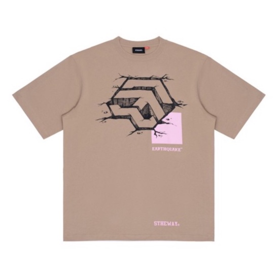 5THEWAY® /earthquake/ NEW TEE™ in WARMSAND aka Áo Thun Màu Vàng Cát Tay Ngắn
