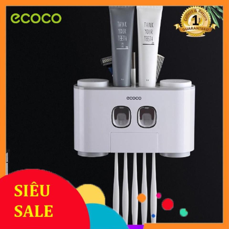 Bộ Nhả Kem Đánh Răng ECOCO Cao Cấp Kèm 2 Cốc, 4 Cốc - 1802