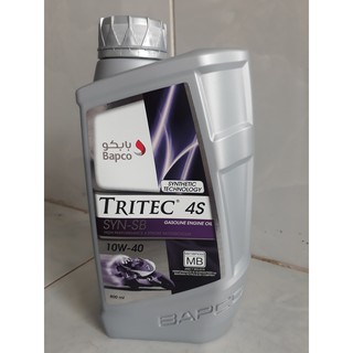 Dầu nhớt xe ga BAPCO - Tritec 4S Syn SB 10w40 API: SN  JASO MB - 0,8 lít - Synthetic Technology