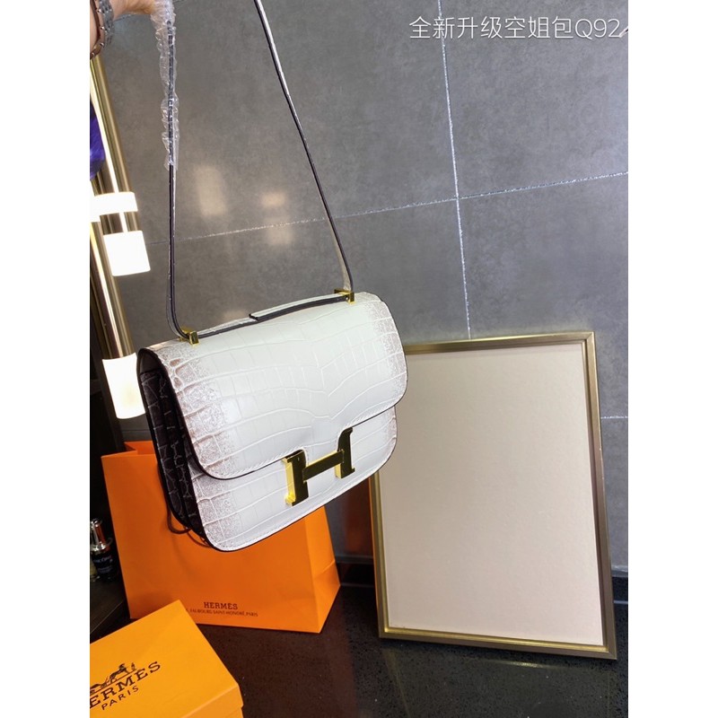 Túi đeo chéo nữ Hermes HM da thật cao cấp dập vân da rắn nhiều màu size 20 nhỏ xinh