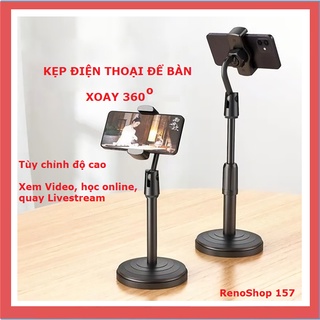 Kẹp Điện Thoại để bàn Livestream Xem Video Xoay 360 Độ - Giá Đỡ Điện Thoại Để Bàn