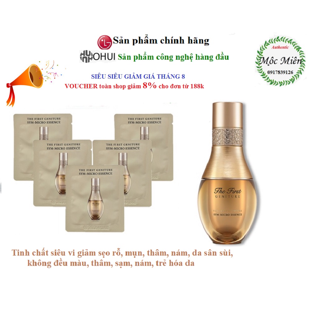 Combo giá siêu tiết kiệm 10 gói, 30 gói, 50 gói tinh chất siêu vi Ohui The First Sym Micro Essence
