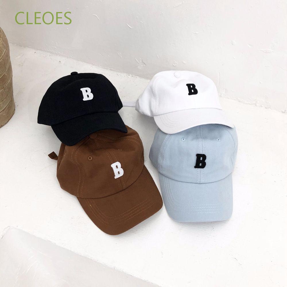 Mũ lưỡi trai thêu chữ B bằng cotton phong cách hip hop đơn giản dễ thương cho nam