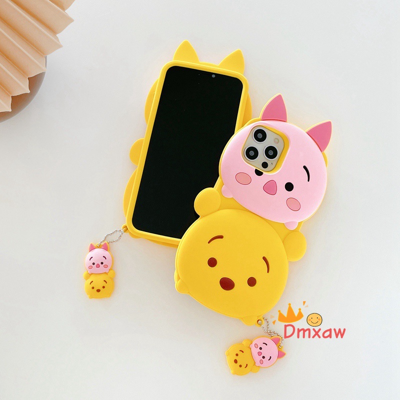 Ốp Điện Thoại Silicon Mềm Họa Tiết Hoạt Hình Winnie the Pooh Cho iPhone 13 Pro Max 12 11 Pro Max X XR XS Max 8 7 6 6s Plus SE 2020