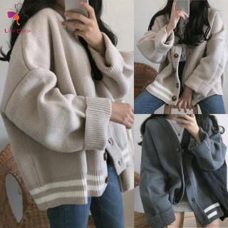 Áo khoác len cổ tim dài tay phong cách thanh lịch cho nữ