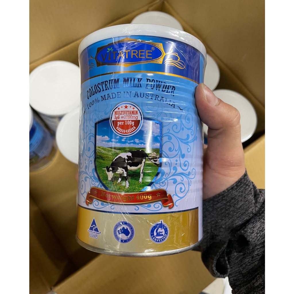 Sữa bò non Úc TĂNG ĐỀ KHÁNG + BỔ SUNG DƯỠNG CHẤT Vitatree Clostrum Milk Powder 400gram